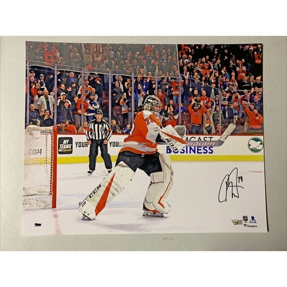 Carter Hart Autograph Signed Philadelphia Flyers 16x20 Photo Fanatics